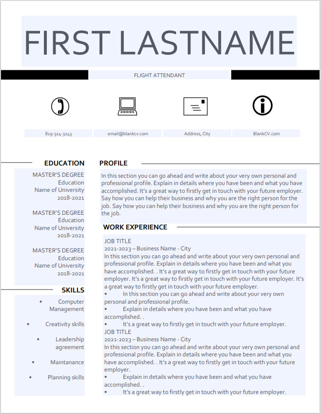 fillable resume PDF form
